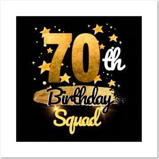 70th Birthday Squad Funny sparkle Posters and Art